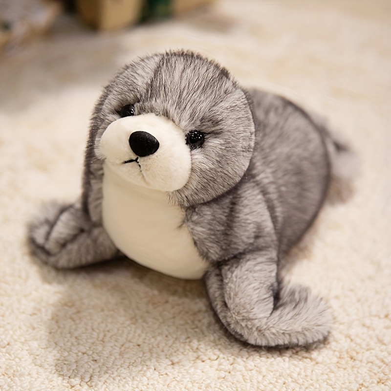 Adorable Flopped Sea Lion Plush Toy Ultra-Soft Lazy Pose Stuffed Animal with Flippers for Nursery Snugglesu002FCalming Sensory Play
